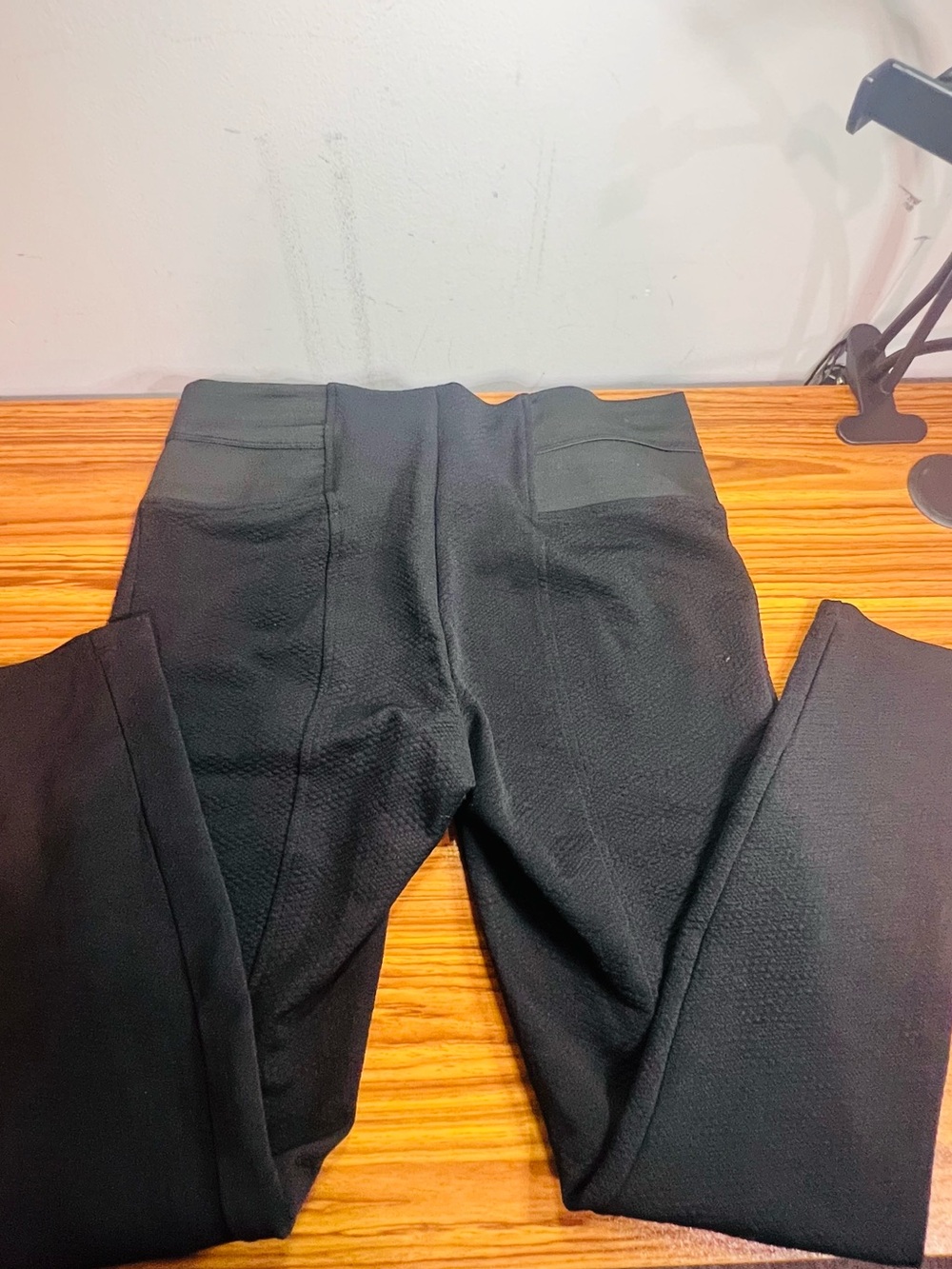 Joe Benbasset Black Textured Ponte Trousers